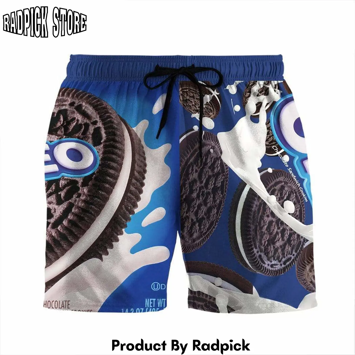 Radpick 3d oreo custom beach shorts swim trunks men rp631303